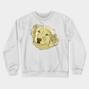 Golden Scribbles Puppy Crewneck Sweatshirt